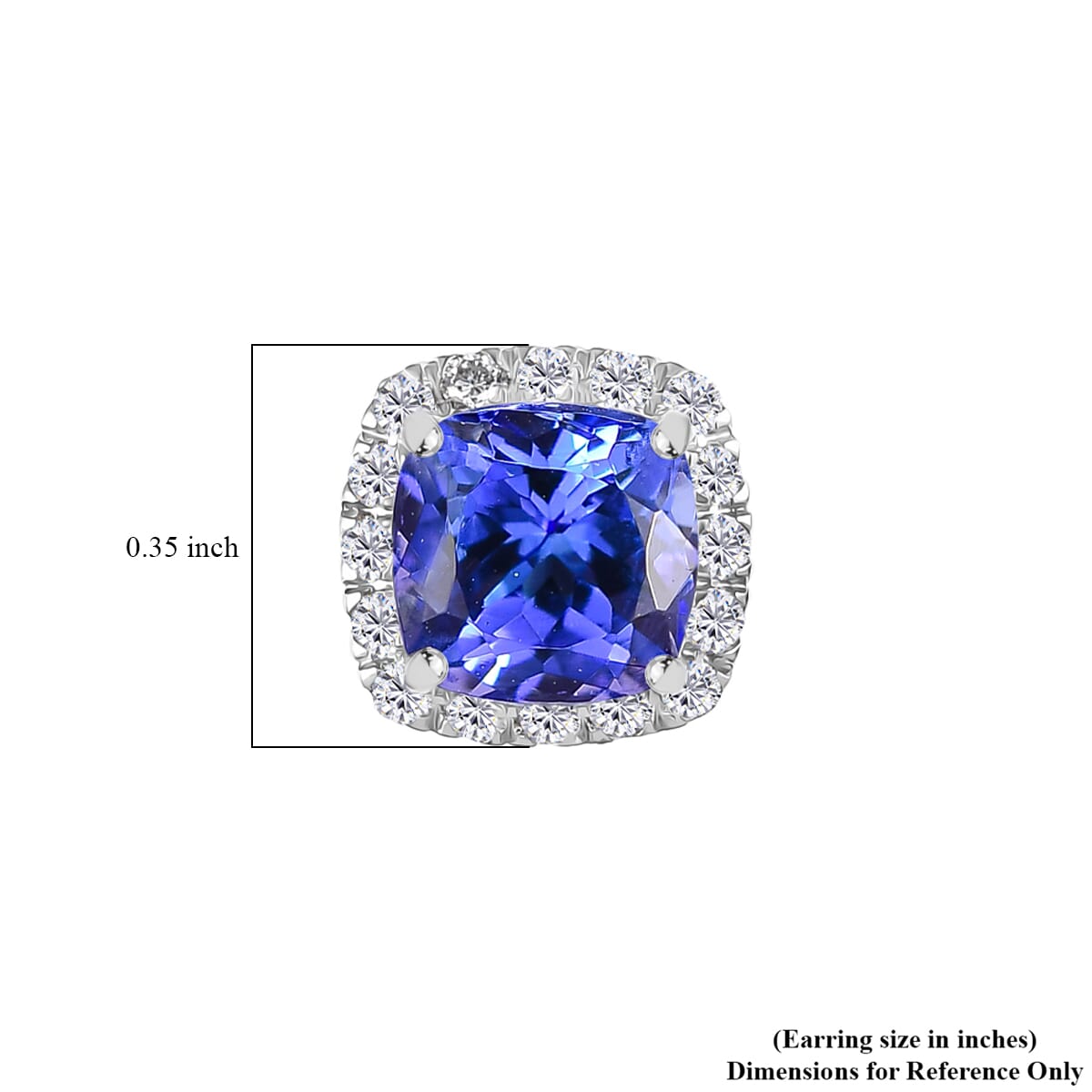 Certified & Appraised Rhapsody AAAA Tanzanite and E-F VS Diamond 2.80 ctw Stud Earrings in 950 Platinum (Del. in 7-10 Days) image number 5