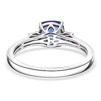 Certified & Appraised Rhapsody 950 Platinum AAAA Tanzanite, Diamond (E-F, VS) Ring (Size 5.0) (4.87 g) 1.55 ctw