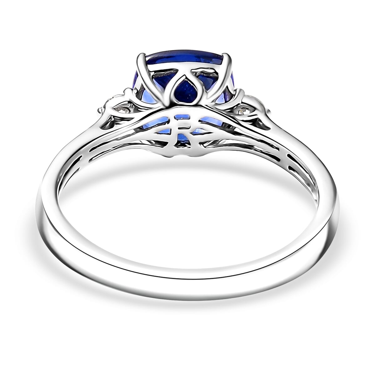 Certified & Appraised Rhapsody AAAA Tanzanite and E-F VS Diamond 2.79 ctw Ring in 950 Platinum (Size 10.0) 4.58 Grams (Del. in 10-15 Days) image number 4