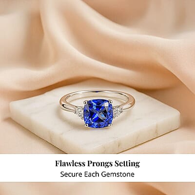 Certified & Appraised Rhapsody 950 Platinum AAAA Tanzanite, Diamond (E-F, VS) Ring (Size 5.0) (4.58 g) 2.69 ctw