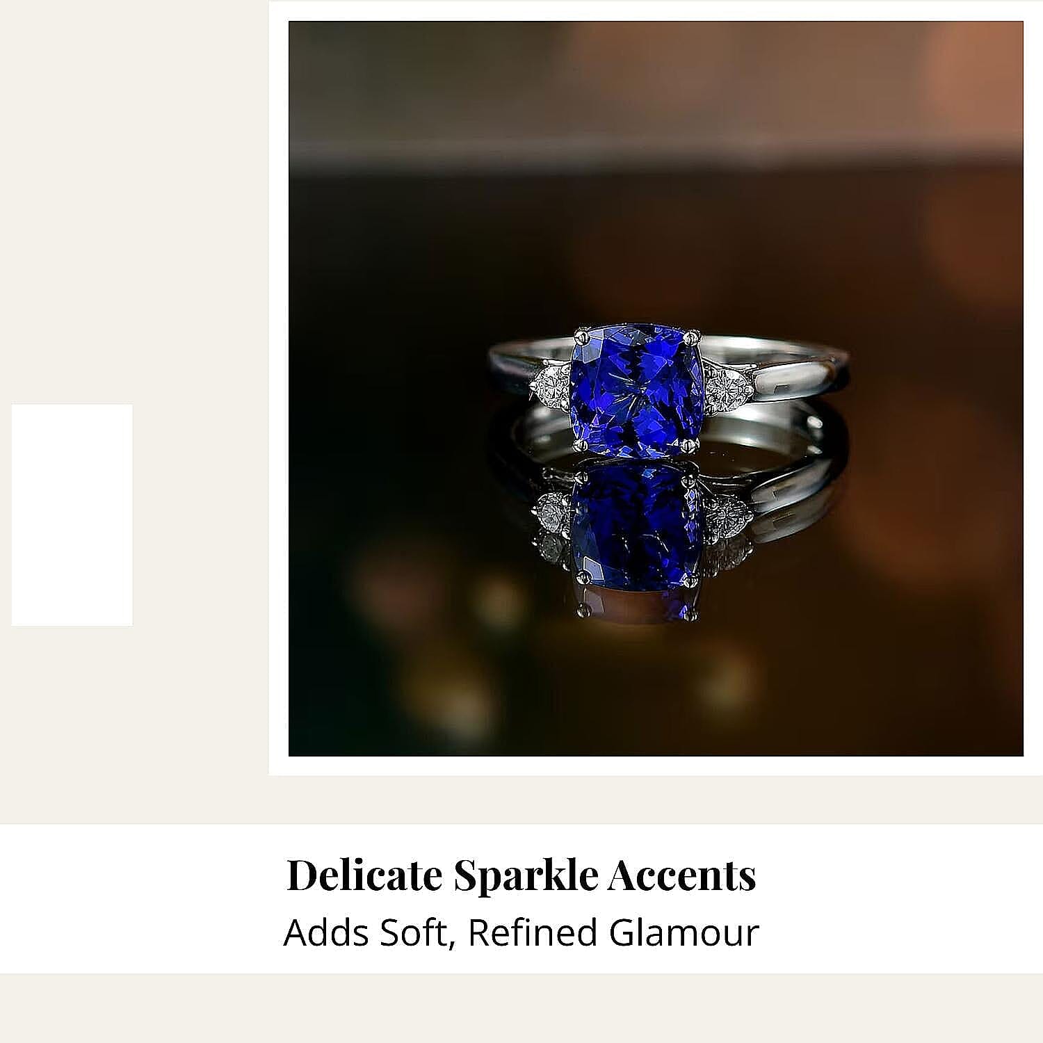 Certified & Appraised Rhapsody 950 Platinum AAAA Tanzanite, Diamond (E-F, VS) Ring (Size 5.0) (4.58 g) 2.69 ctw