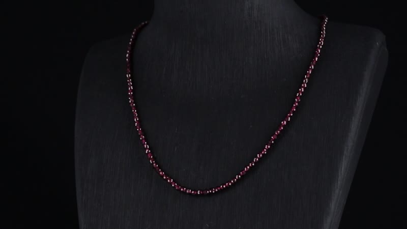 Orissa Rhodolite Garnet 60.00 ctw Beaded Necklace in Rhodium Over Sterling Silver 20 Inches