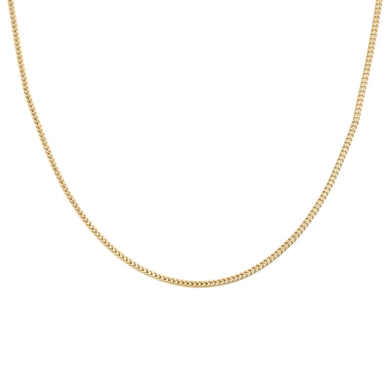 2mm Franco Chain Necklace in 18K Yellow Gold 18 Inches 5.22 Grams