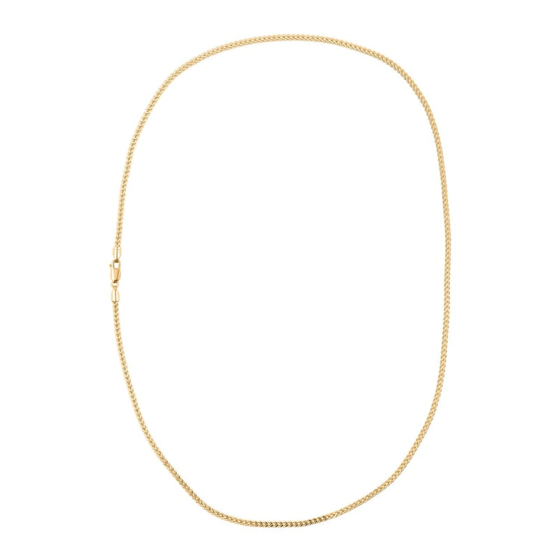 2mm Franco Chain Necklace in 18K Yellow Gold 18 Inches 5.22 Grams