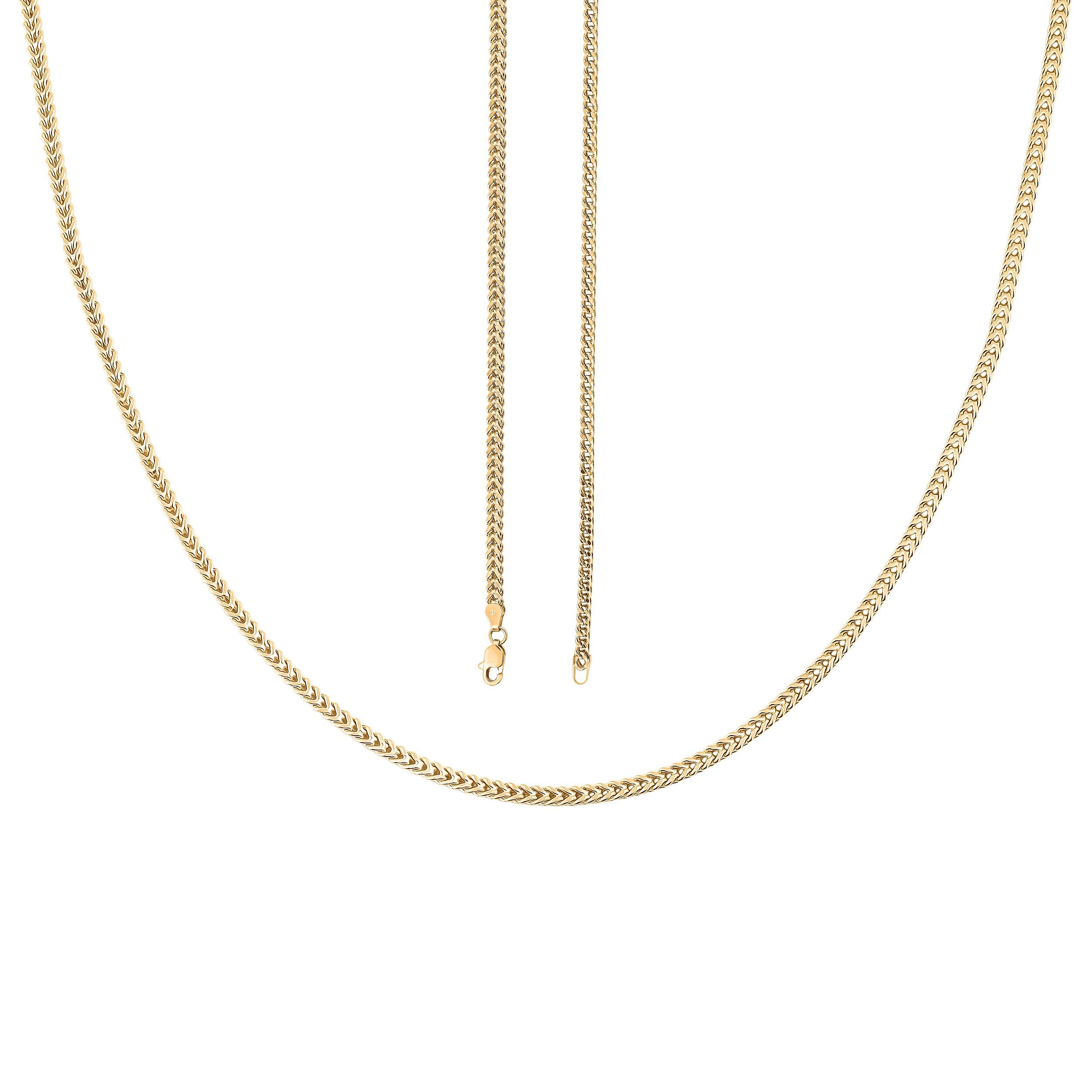 2mm Franco Chain Necklace in 18K Yellow Gold 20 Inches 5.80 Grams