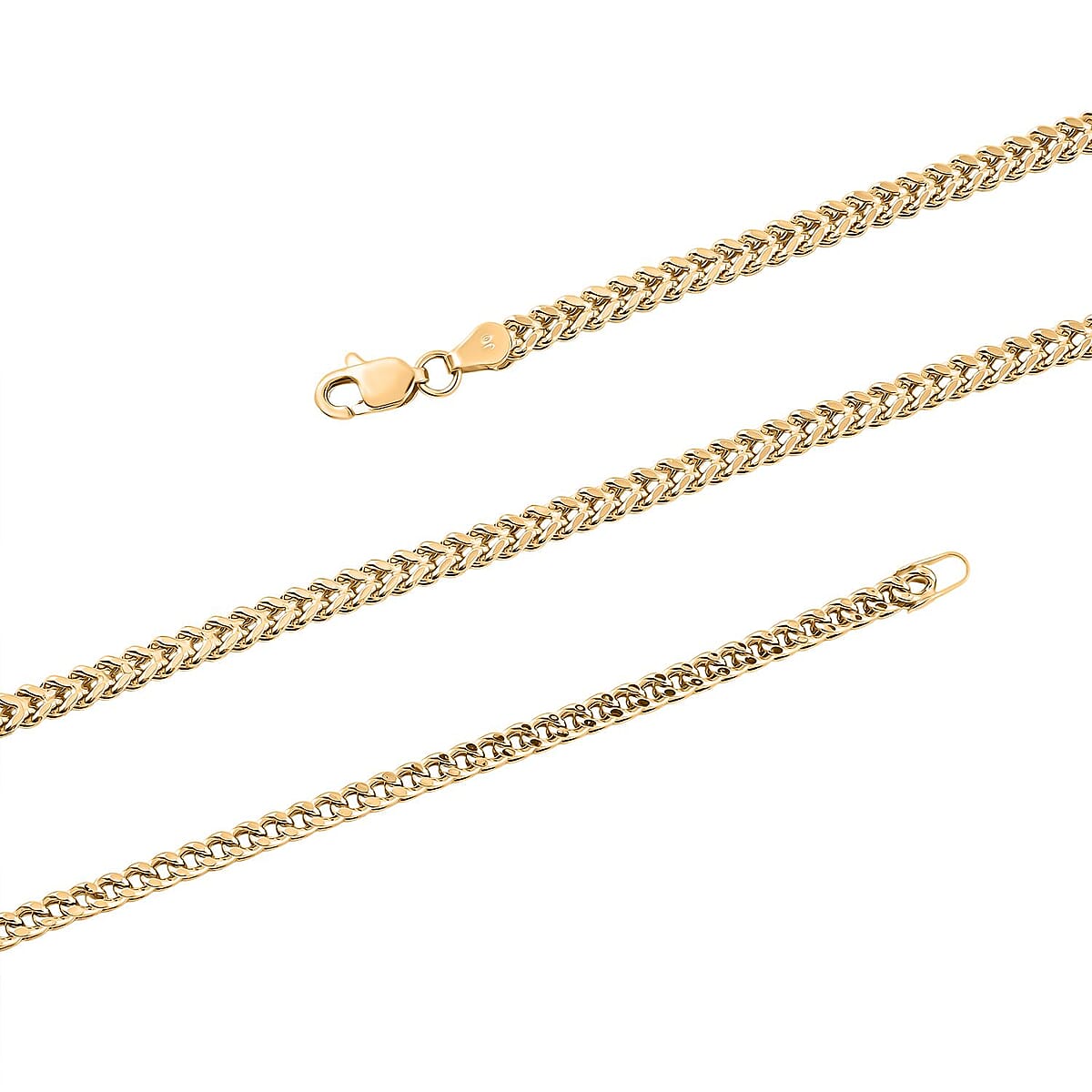 2mm Franco Chain Necklace in 18K Yellow Gold 20 Inches 5.80 Grams image number 3
