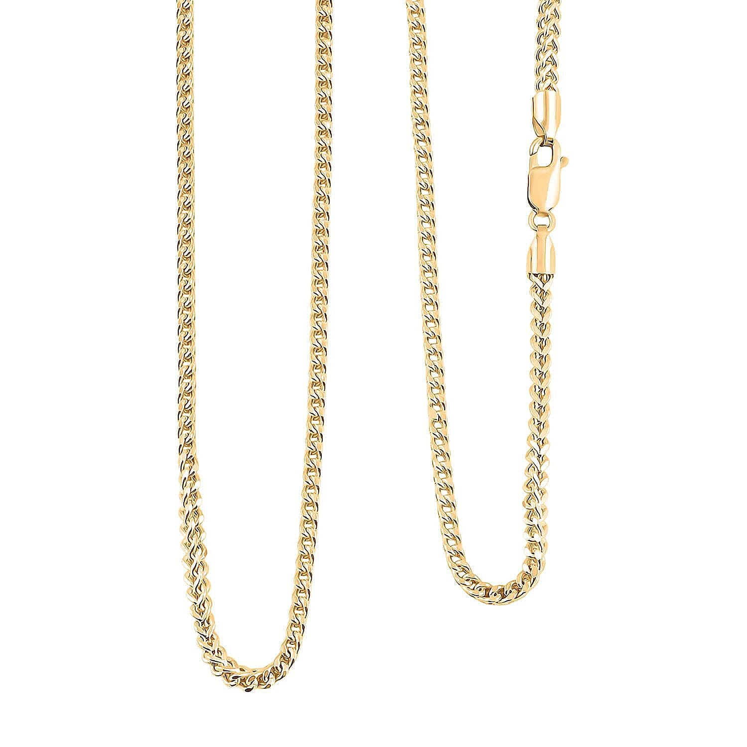 2mm Franco Chain Necklace in 18K Yellow Gold 22 Inches 6.4 Grams