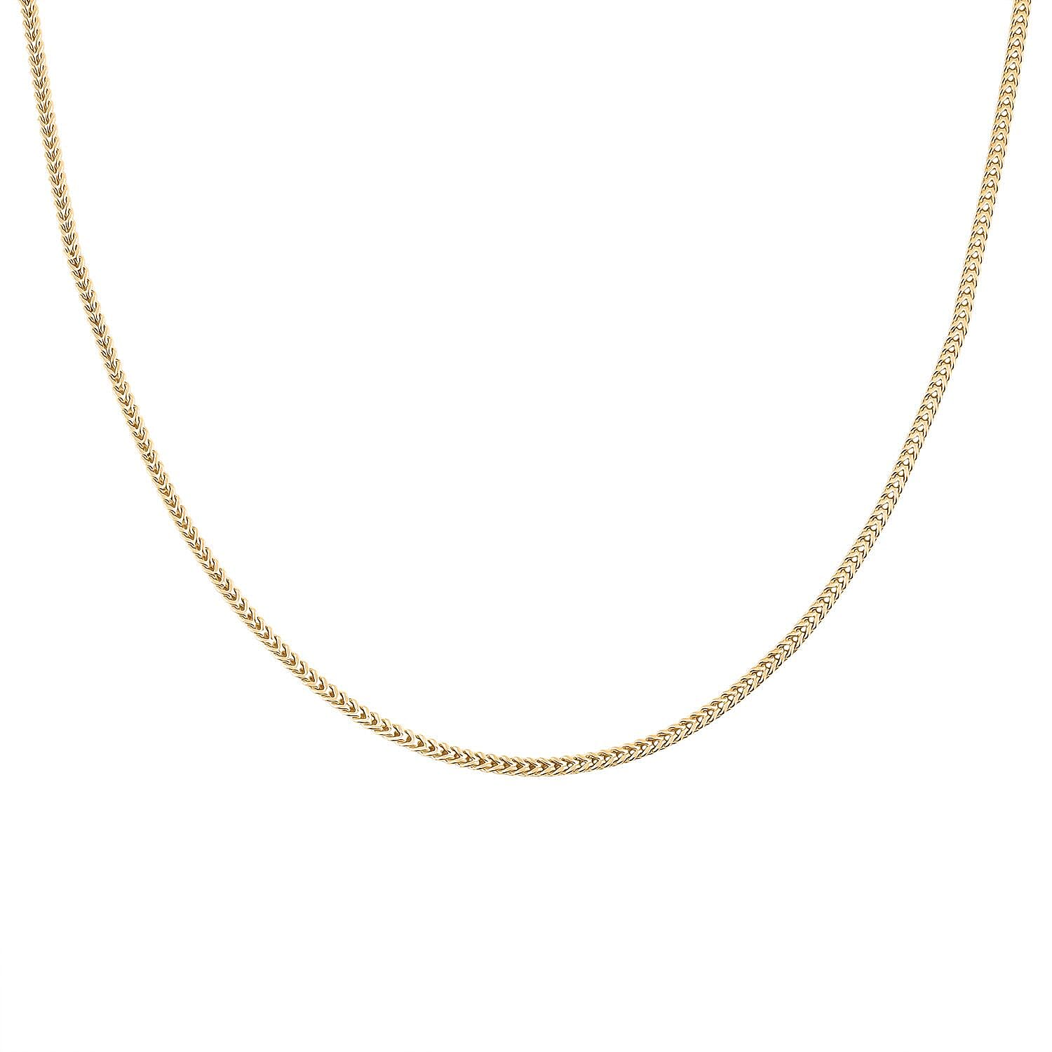2mm Franco Chain Necklace in 18K Yellow Gold 22 Inches 6.4 Grams