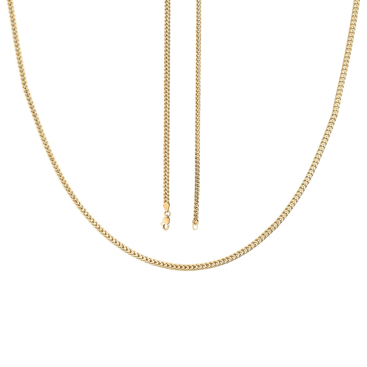 2mm Franco Chain Necklace in 18K Yellow Gold 22 Inches 6.4 Grams image number 2
