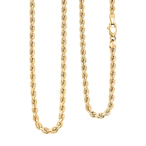 18K Yellow Gold 2.7mm Rope Necklace 22 Inches 9.4 Grams