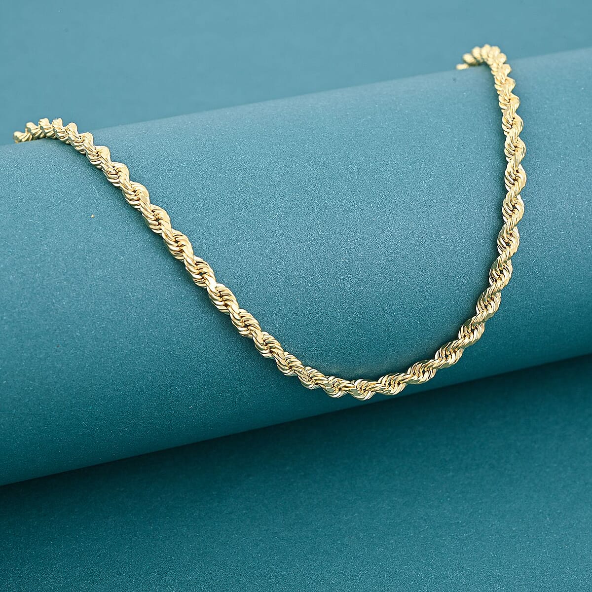 18K Yellow Gold 2.7mm Rope Necklace 22 Inches 9.4 Grams image number 1