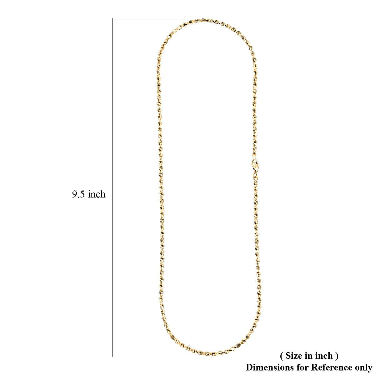 18K Yellow Gold 2.7mm Rope Necklace 22 Inches 9.4 Grams image number 6