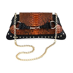 The Grand Pelle Red 100% Genuine Python Leather Reticulatus Bag