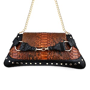 The Grand Pelle Red 100% Genuine Python Leather Reticulatus Bag