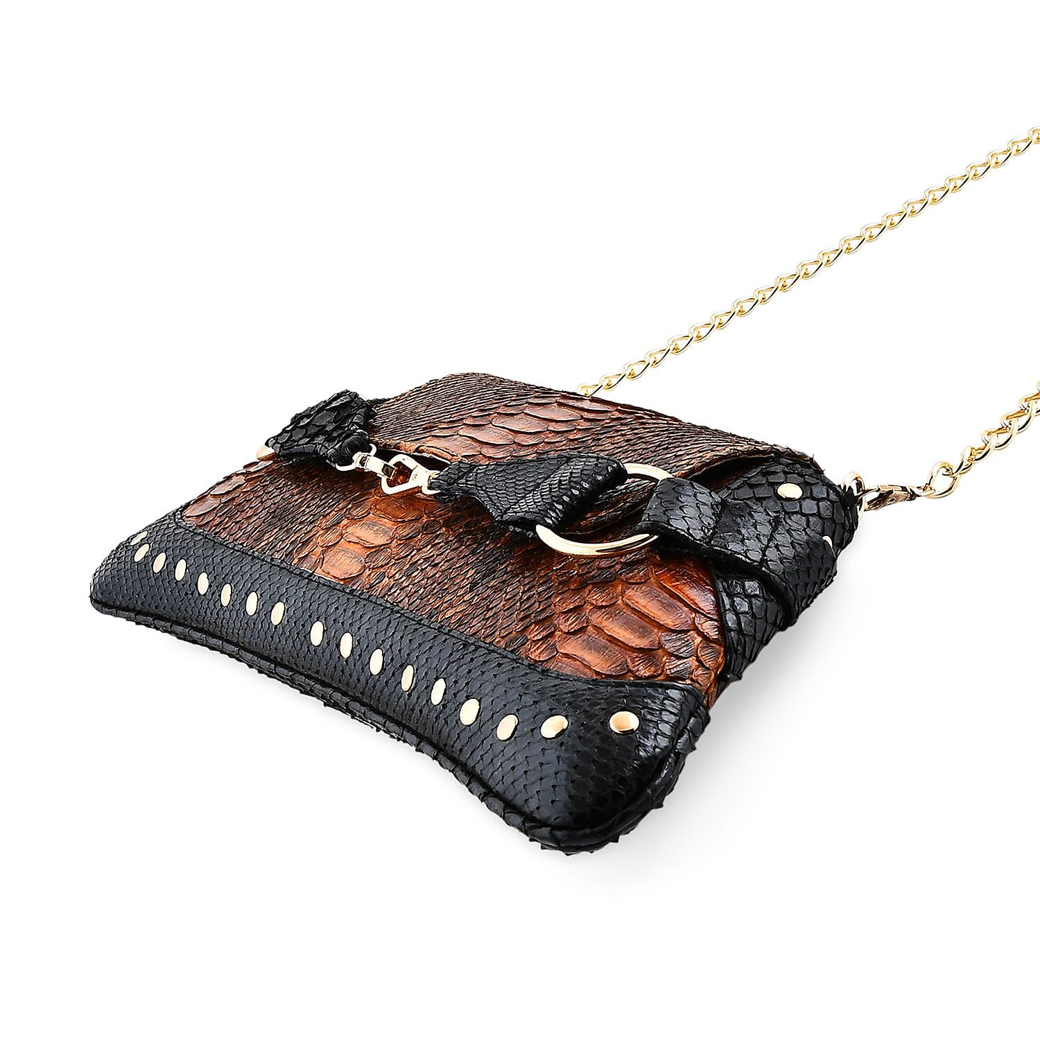 The Grand Pelle Red 100% Genuine Python Leather Reticulatus Bag