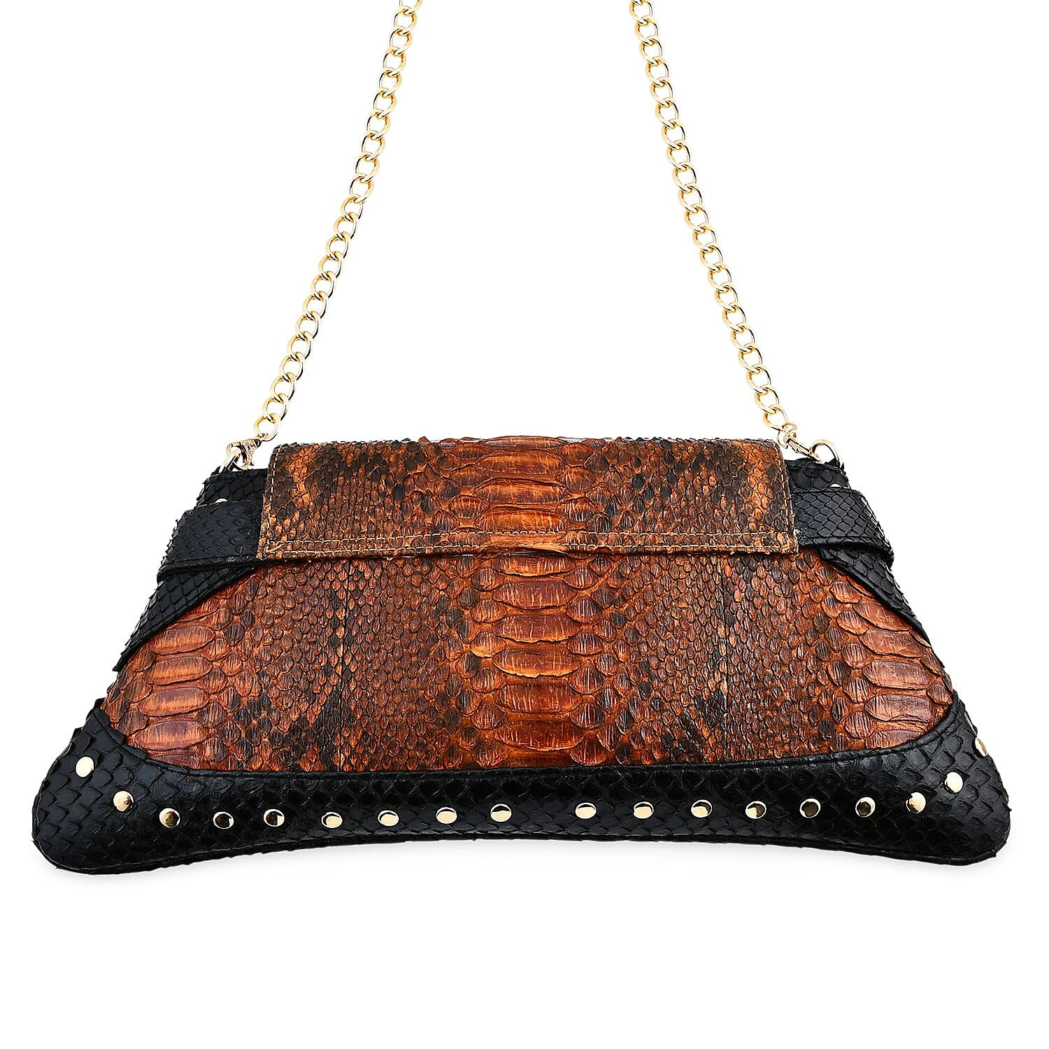 The Grand Pelle Red 100% Genuine Python Leather Reticulatus Bag