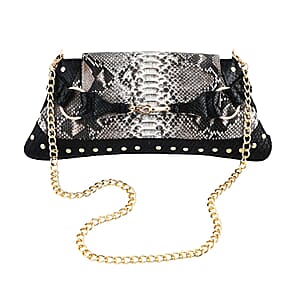 The Grand Pelle Natural 100% Genuine Python Leather Reticulatus Bag