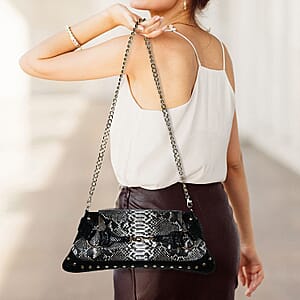 The Grand Pelle Natural 100% Genuine Python Leather Reticulatus Bag