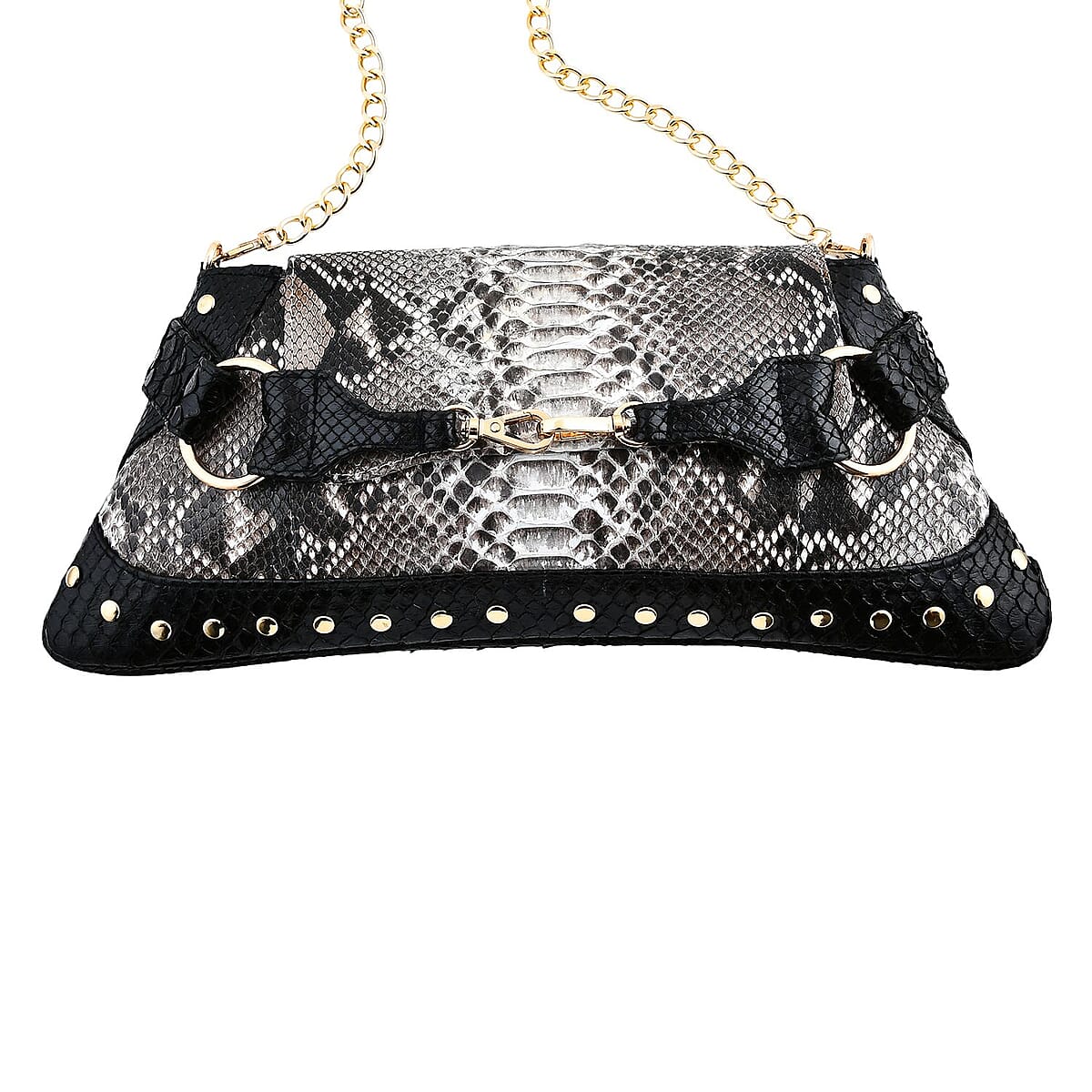 The Grand Pelle Natural 100% Genuine Python Leather Reticulatus Bag image number 2