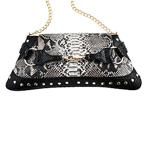 The Grand Pelle Natural 100% Genuine Python Leather Reticulatus Bag