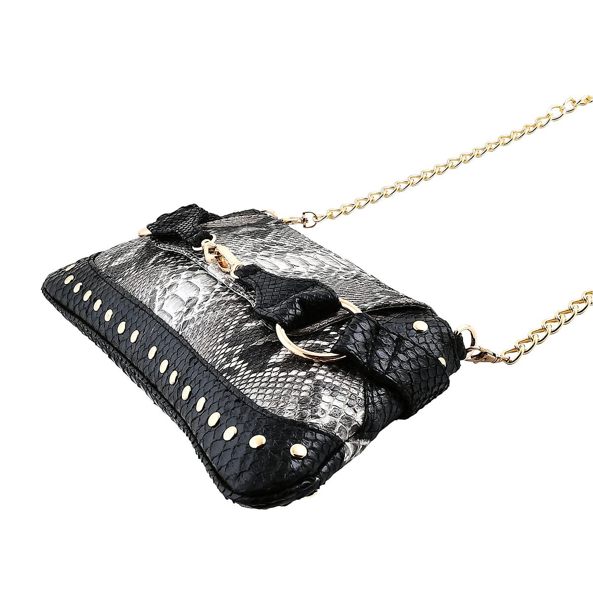 The Grand Pelle Natural 100% Genuine Python Leather Reticulatus Bag image number 4