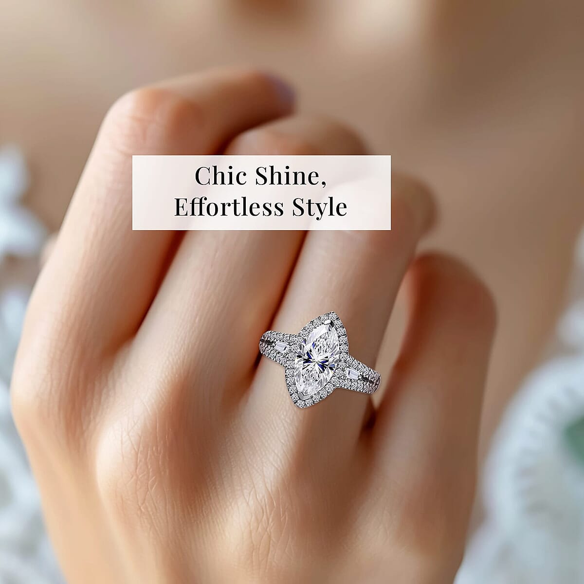 IGI Certified 950 Platinum Luxuriant Lab Grown Diamond (E-F, VS) Regal Halo Ring (Size 10.5) (5.80 g) 2.00 ctw image number 1