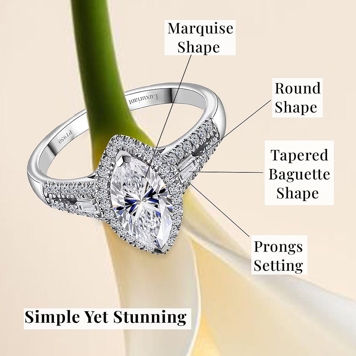 IGI Certified 950 Platinum Luxuriant Lab Grown Diamond (E-F, VS) Regal Halo Ring (Size 10.5) (5.80 g) 2.00 ctw image number 5