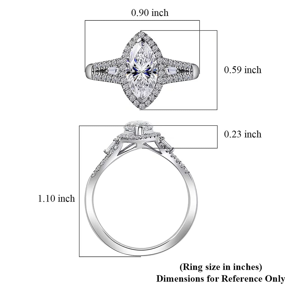 IGI Certified 950 Platinum Luxuriant Lab Grown Diamond (E-F, VS) Regal Halo Ring (Size 10.5) (5.80 g) 2.00 ctw image number 7