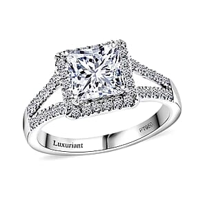 IGI Certified 950 Platinum Luxuriant Lab Grown Diamond (E-F, VS) Regal Halo Ring (Size 7.5) (5.65 g) 2.25 ctw