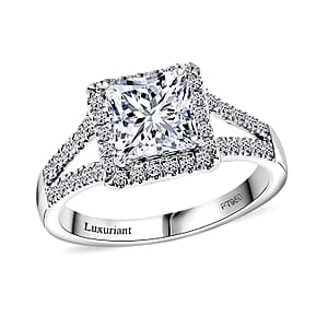 IGI Certified Luxuriant Lab Grown Diamond E-F VS 2.25 ctw Regal Halo Ring in 950 Platinum (Size 8.0) 5.65 Grams (Del. in 10-12 Days)