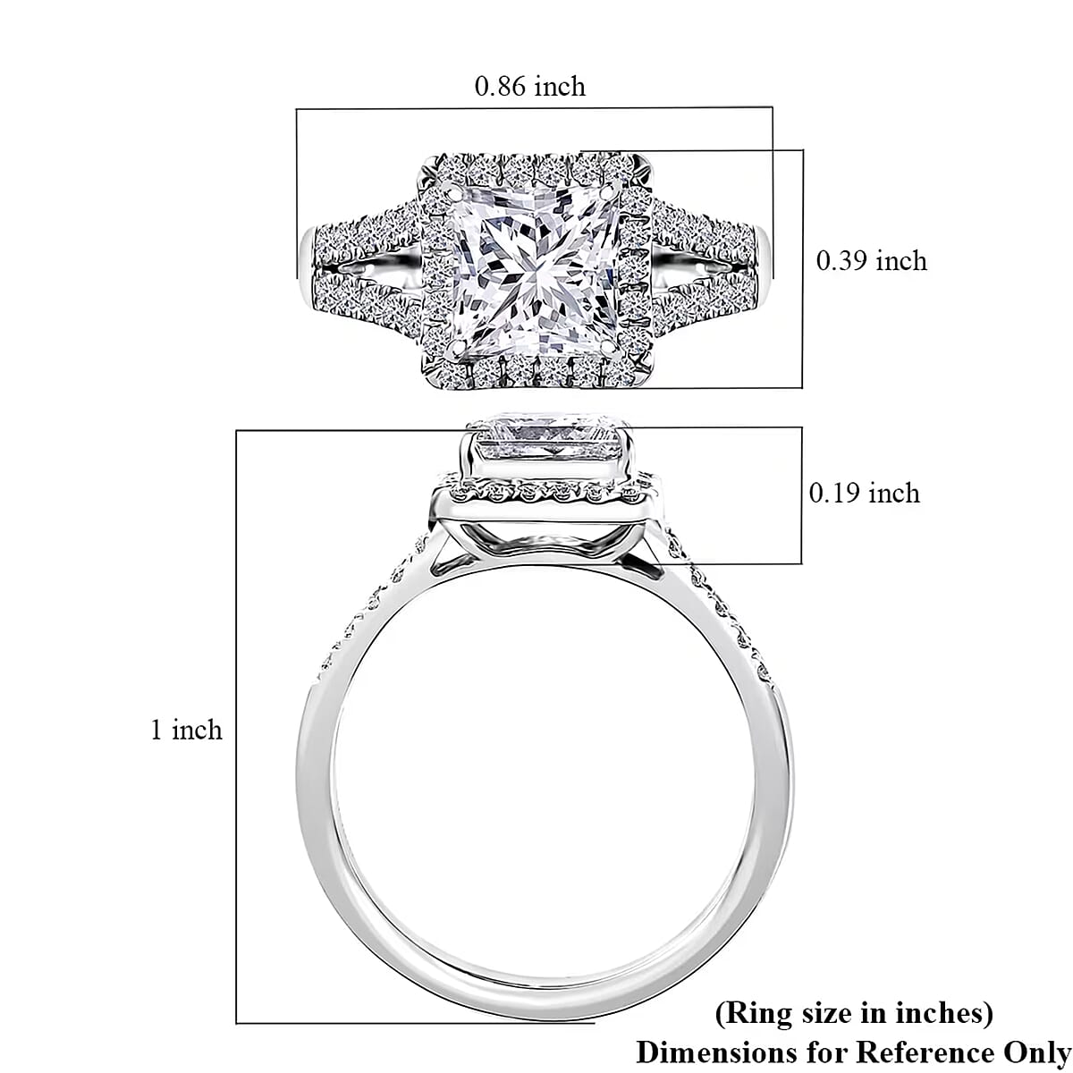 IGI Certified Luxuriant Lab Grown Diamond E-F VS 2.25 ctw Regal Halo Ring in 950 Platinum (Size 8.0) 5.65 Grams (Del. in 10-12 Days) image number 7