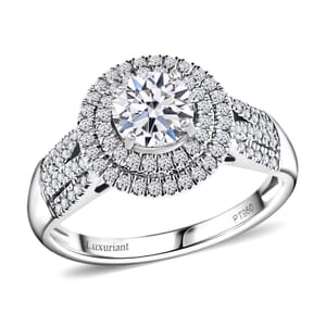 IGI Certified Luxuriant Lab Grown Diamond E-F VS 1.50 ctw Ring in 950 Platinum (Size 10.0) 7.50 Grams
