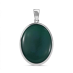 Green Onyx 70.00 ctw Pendant in Goldtone