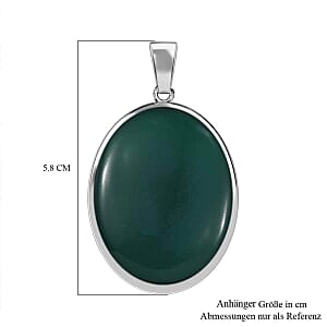 Green Onyx 70.00 ctw Pendant in Goldtone
