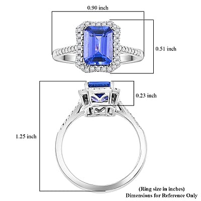 Certified & Appraised Rhapsody AAAA Tanzanite and E-F VS Diamond 3.00 ctw Ring in 950 Platinum (Size 9.0) 5.7 Grams
