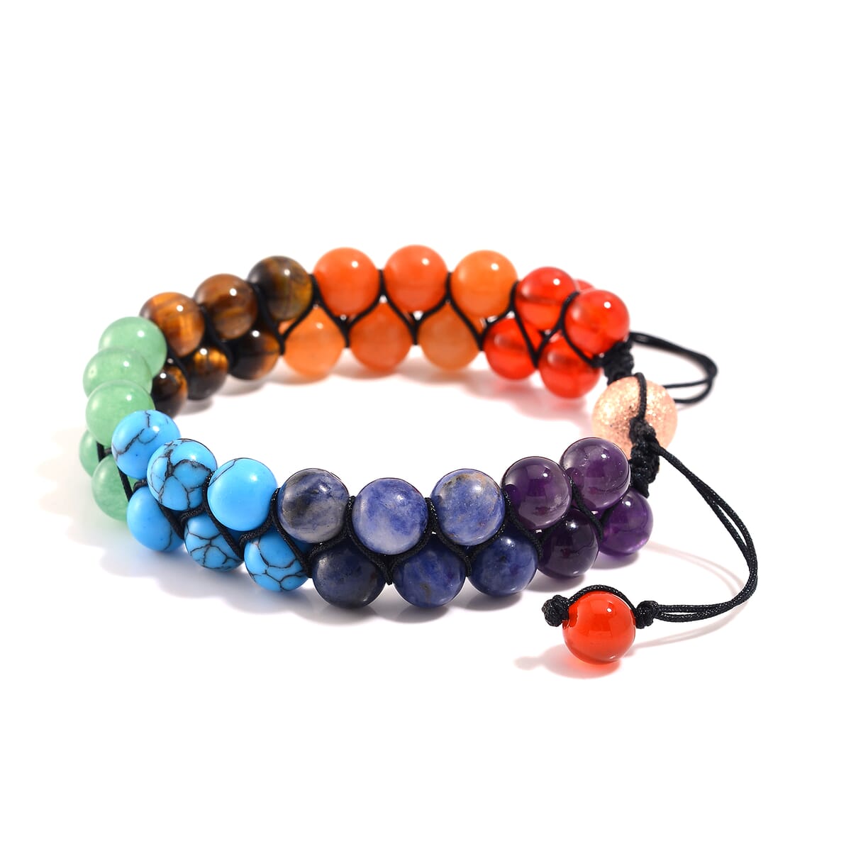 Multi Gemstones 150.00 ctw Stretch Bracelet  image number 2