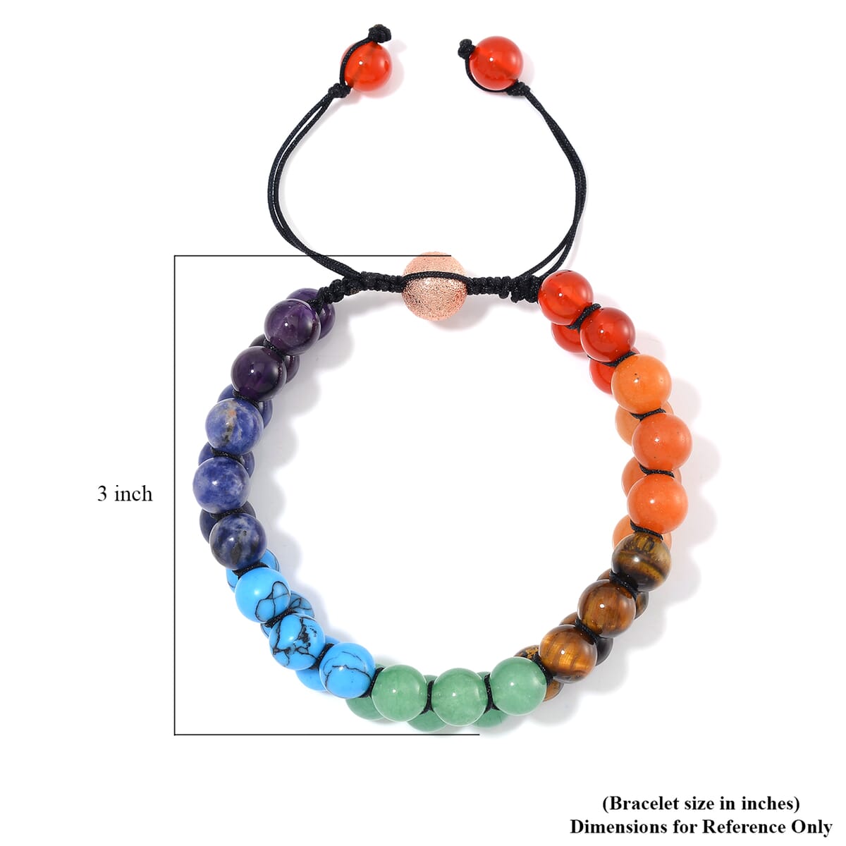 Multi Gemstones 150.00 ctw Stretch Bracelet  image number 5