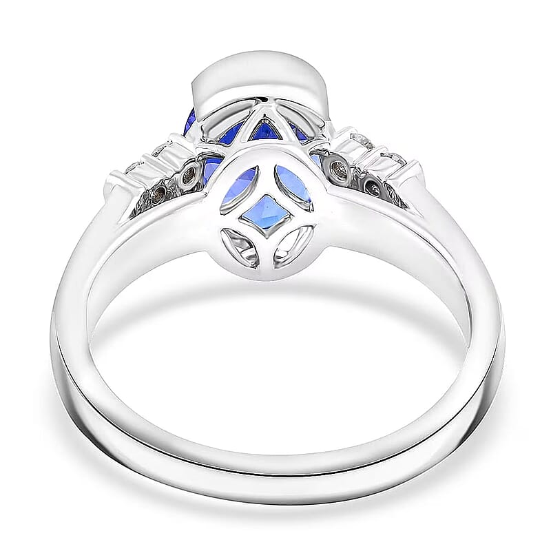 Certified and Appraised Luxoro AAA Tanzanite, Diamond Ring in 10K White Gold 3.00 ctw (Size 10.5)