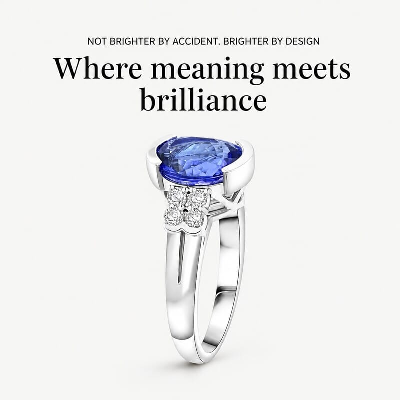 Certified and Appraised Luxoro AAA Tanzanite, Diamond Ring in 10K White Gold 3.00 ctw (Size 5.5)