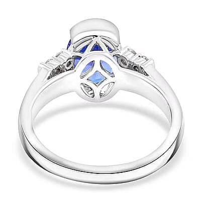 Certified & Appraised Luxoro AAA Tanzanite and Diamond I2 3.00 ctw Ring in 10K White Gold (Size 6.0)