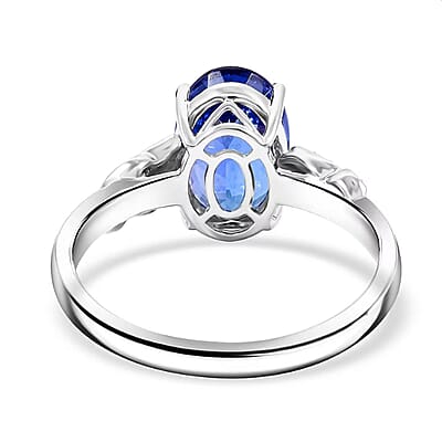 Certified & Appraised Luxoro AAA Tanzanite and I2 Diamond 4.00 ctw Ring in 10K White Gold (Size 8.0)