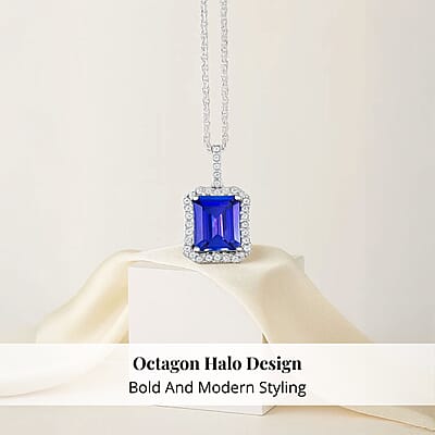 Certified & Appraised Rhapsody AAAA Tanzanite and E-F VS Diamond 2.90 ctw Pendant Necklace (18 Inches) in 950 Platinum