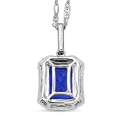 Certified & Appraised Rhapsody AAAA Tanzanite and E-F VS Diamond 2.90 ctw Pendant Necklace (18 Inches) in 950 Platinum