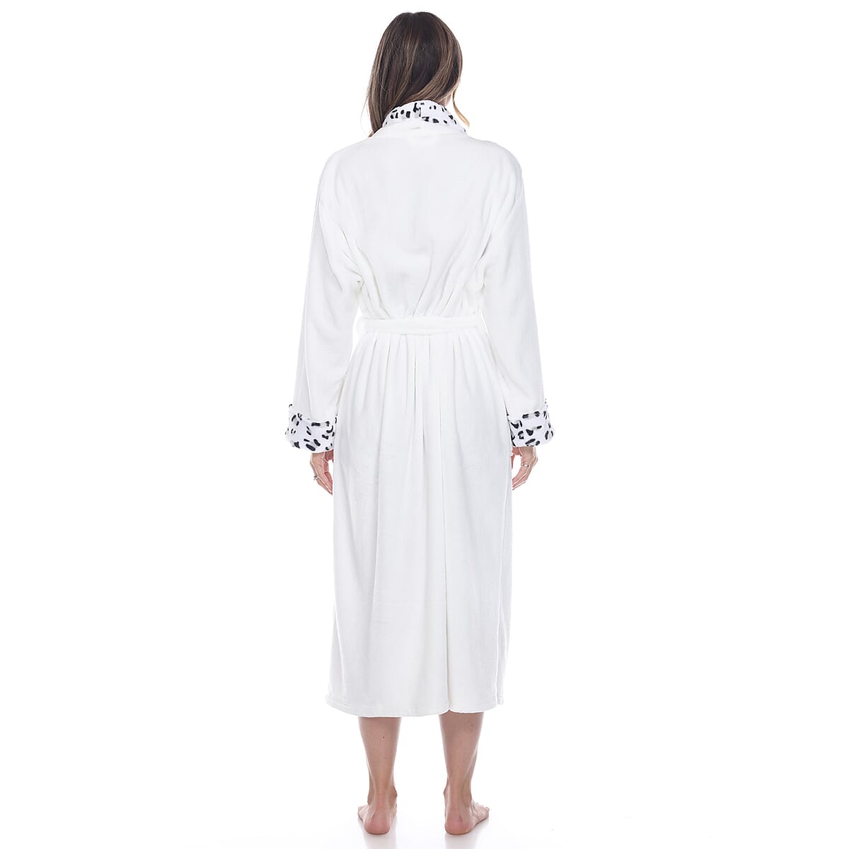 Buy White Mark White Leopard Lounge Robe S/M at ShopLC.
