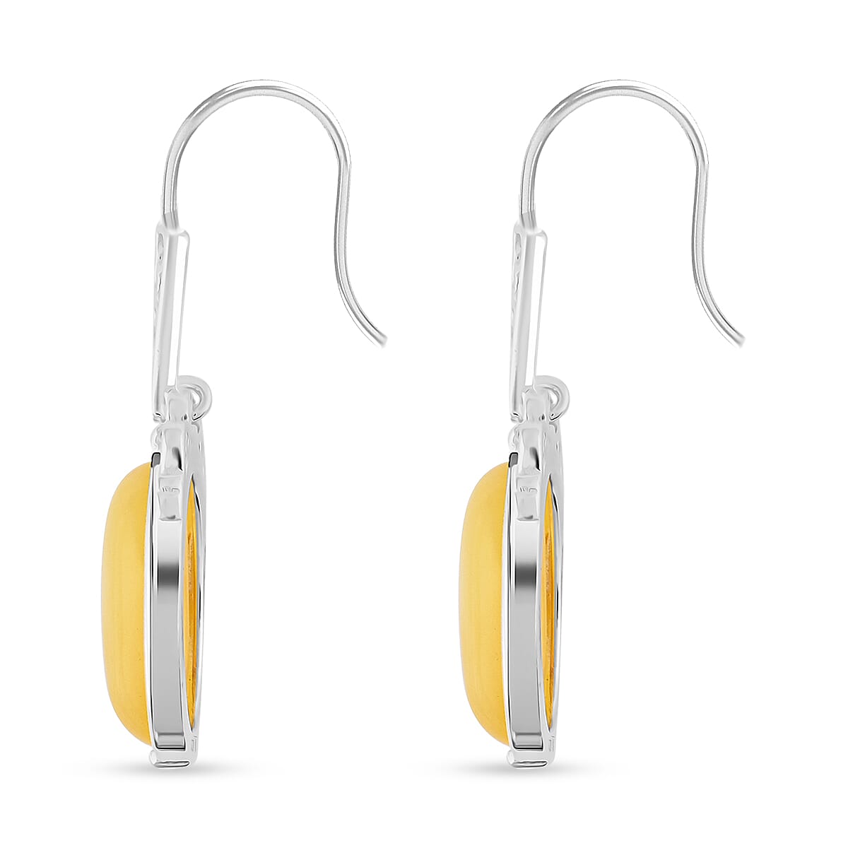 Butterscotch Amber Earrings in Sterling Silver image number 3