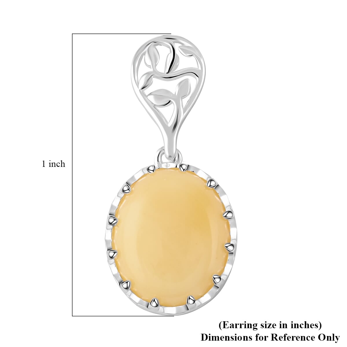 Butterscotch Amber Earrings in Sterling Silver image number 4