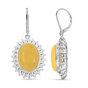 Butterscotch Amber Earrings in Sterling Silver