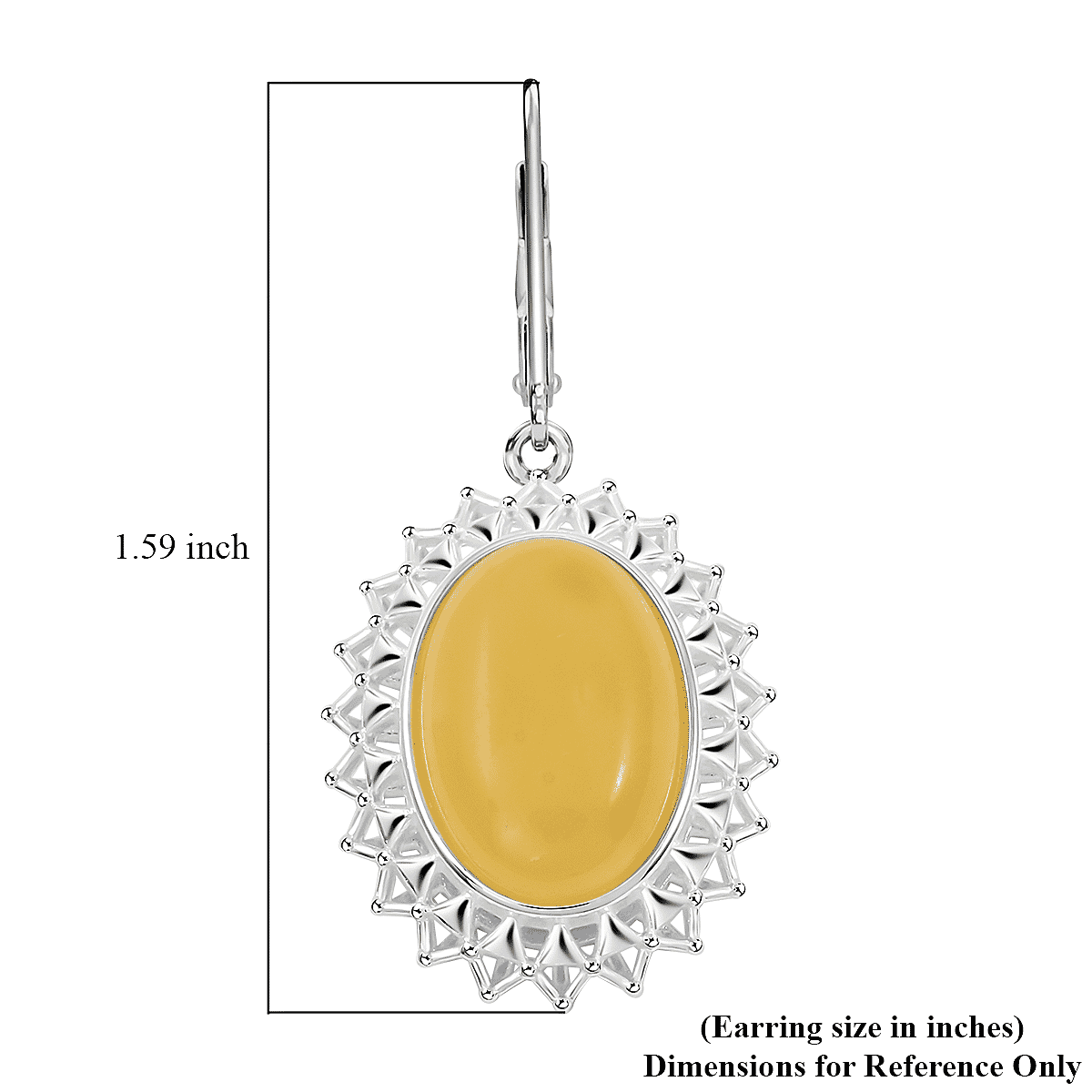 Butterscotch Amber Halo Earrings in Sterling Silver