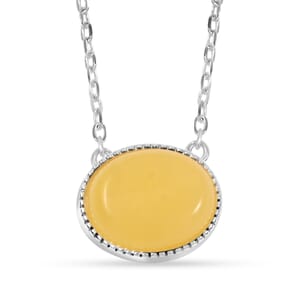 Butterscotch Amber Necklace in Sterling Silver 16 Inches