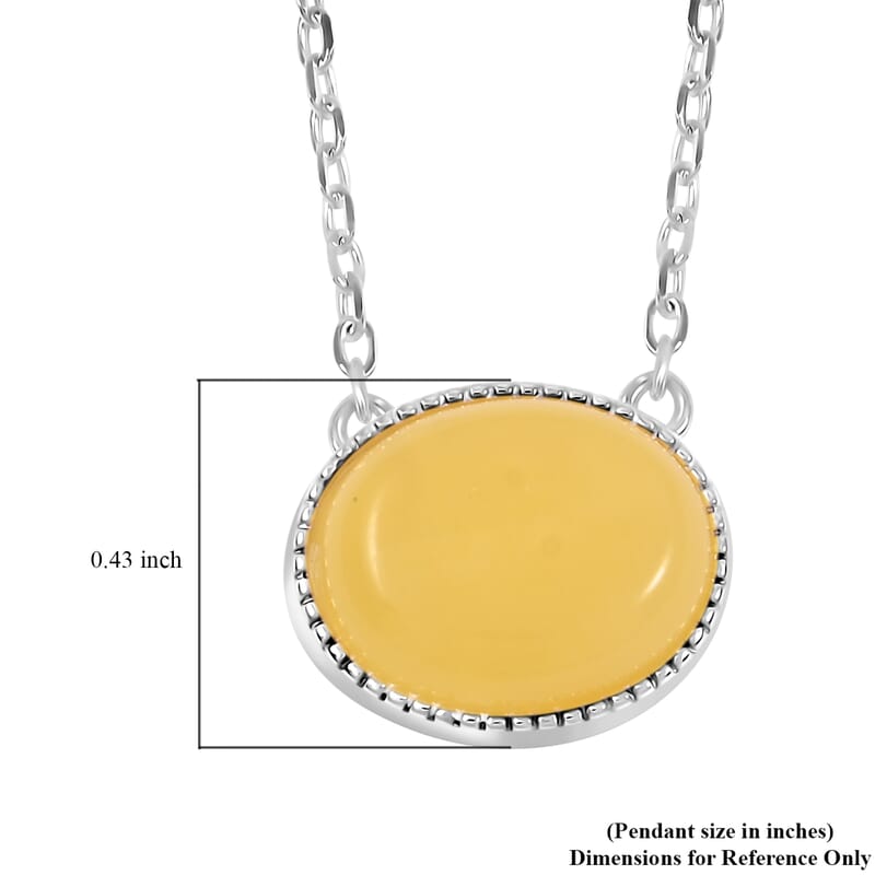 Butterscotch Amber Necklace in Sterling Silver